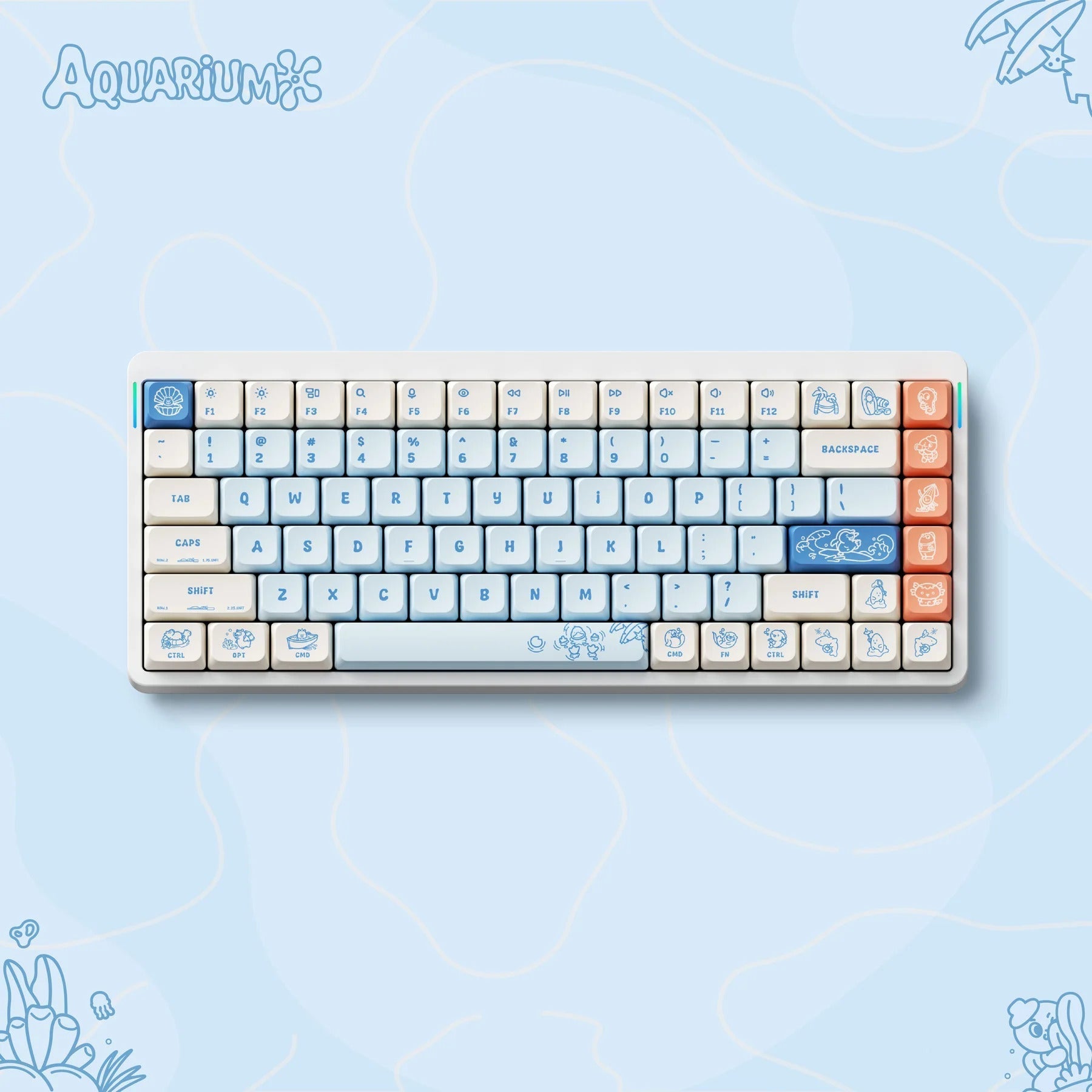 NuPhy x Riel - Aquarium nSA Profile Dye-Sub PBT Keycaps