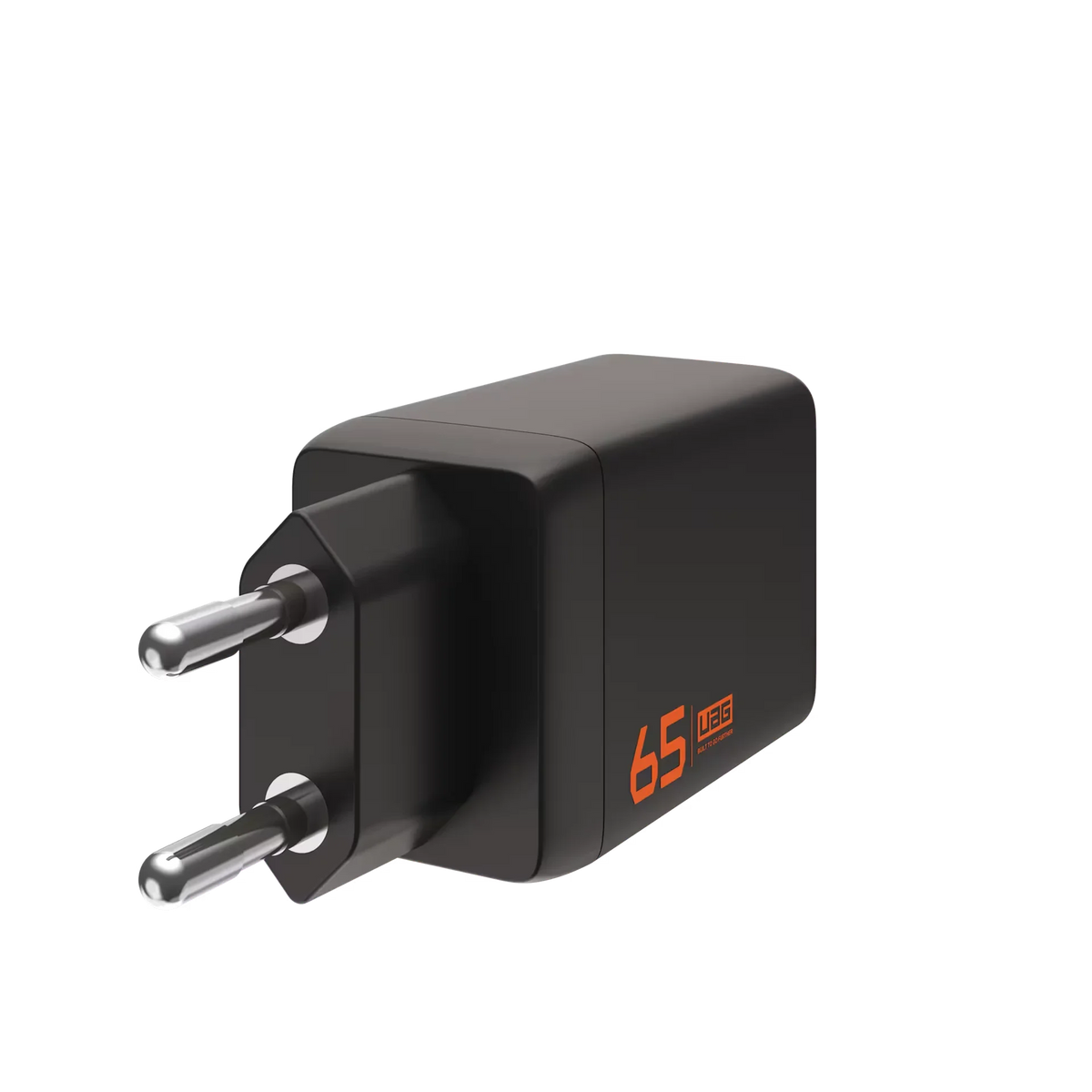 Czarna ładowarka USB-C 65W z wtyczką UE, idealna do Home Office i desk setupu