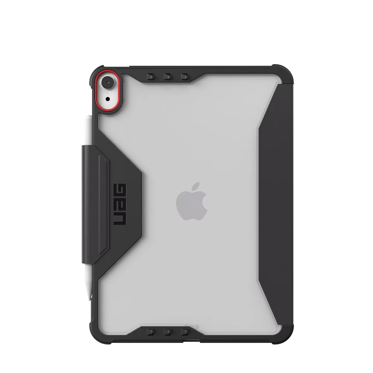 Ochronny etui UAG na iPad z czerwonym akcentem i uchwytem na długopis
