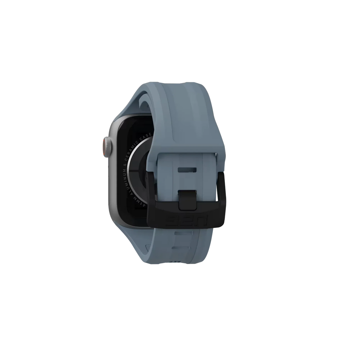 Szary pasek do Apple Watch z czarną klamrą, idealny do biura i home office