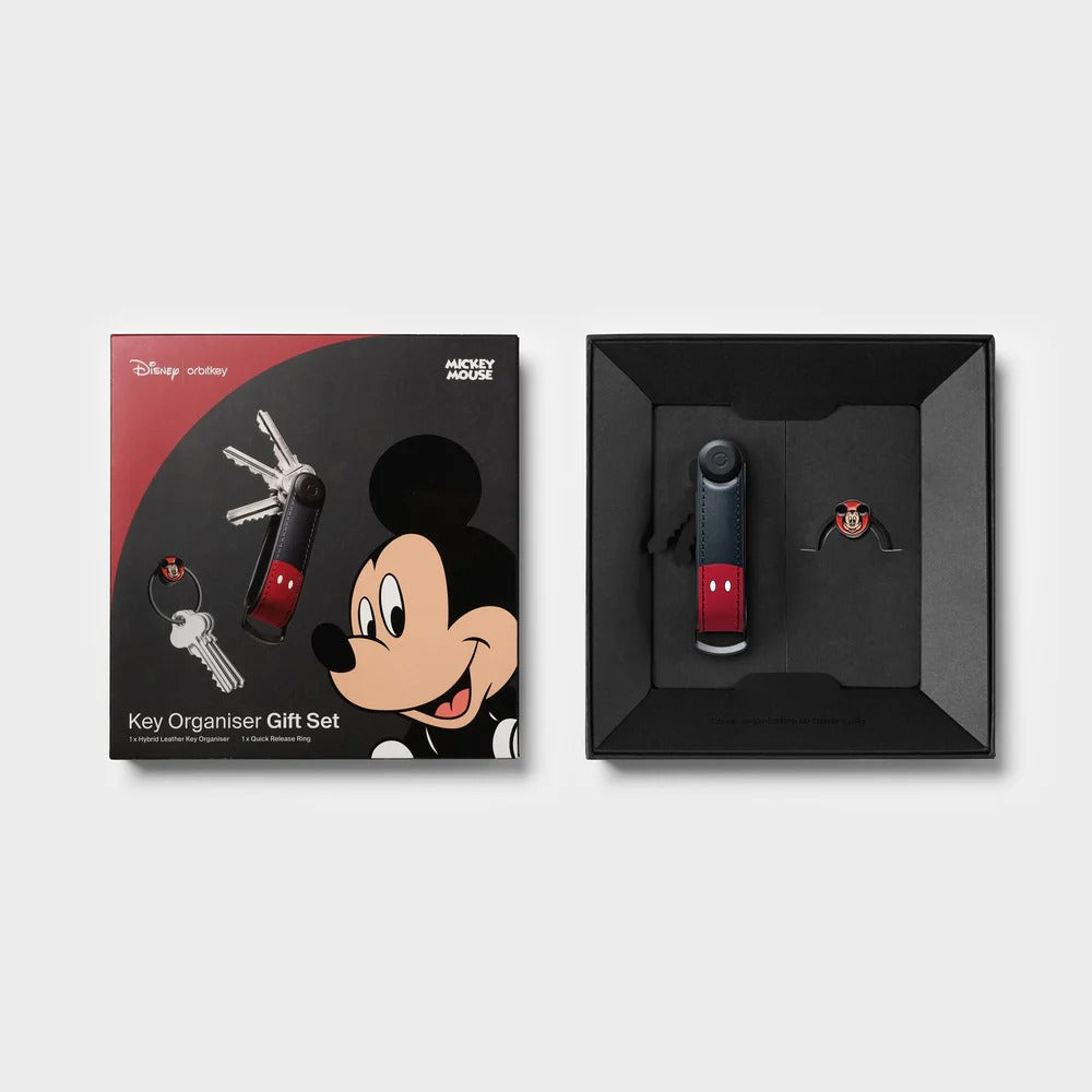 Orbitkey X Disney - Mickey Mouse Hybrid Leather Key Organiser + Ring v2 Kit
