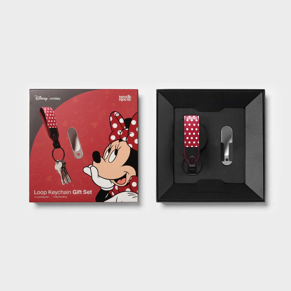 Orbitkey X Disney - Minnie Mouse Loop Keychain + Nail File & Mirror Kit