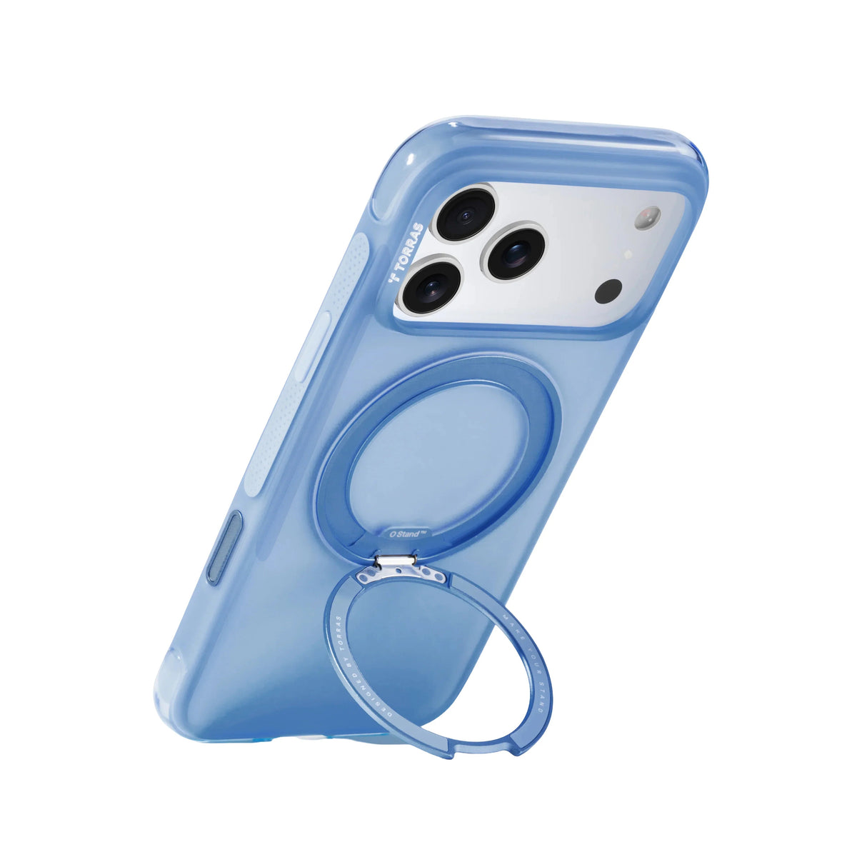 Niebieski etui z uchwytem O Stand™ na telefon, idealne do Home Office i biurka