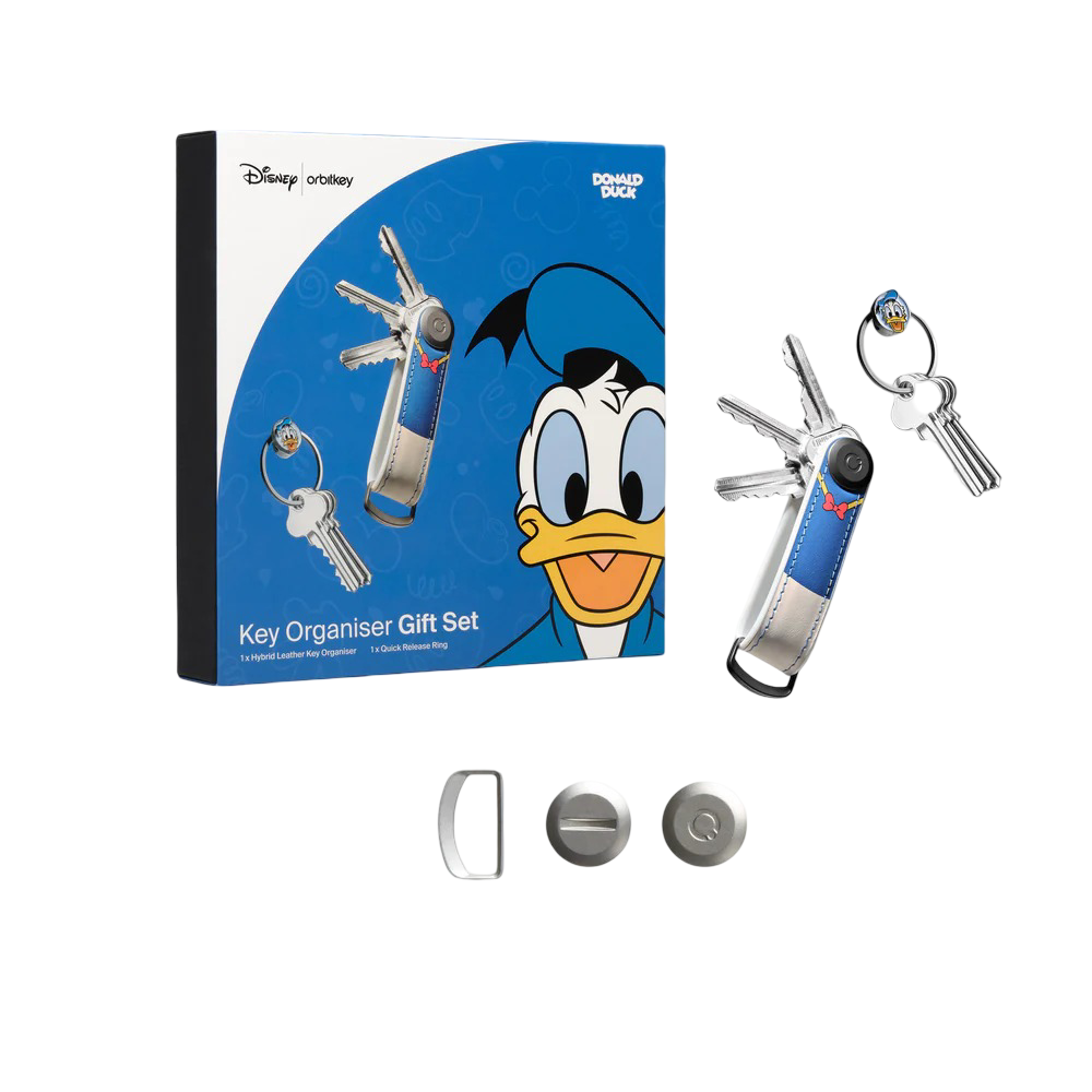 Orbitkey X Disney - Donald Duck Hybrid Leather Key Organizer + Ring v2 Kit
