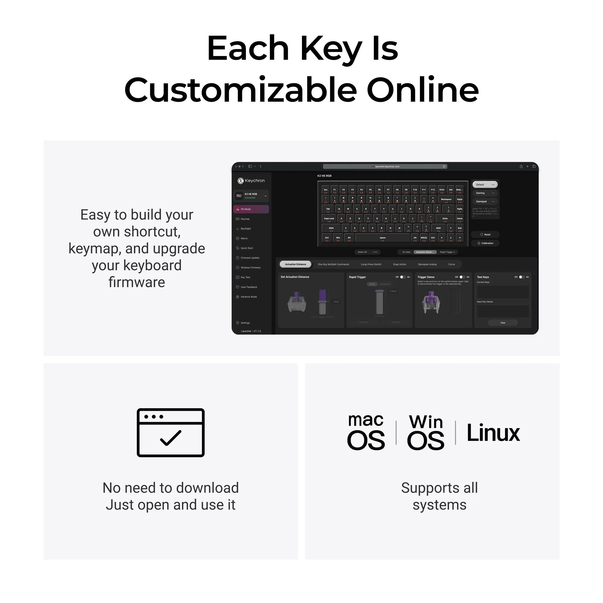 Keychron - K2 HE Wireless Magnetic Switch Custom Keyboard All-Wood Special Edition