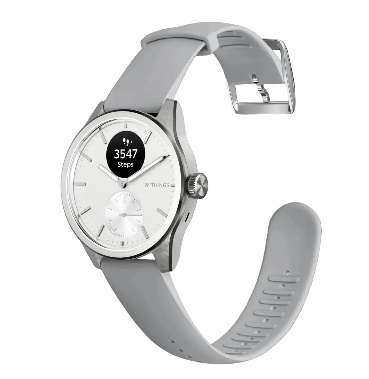 Zegarek smartwatch Withings z licznikiem kroków, idealny do home office i biurowych akcesoriów
