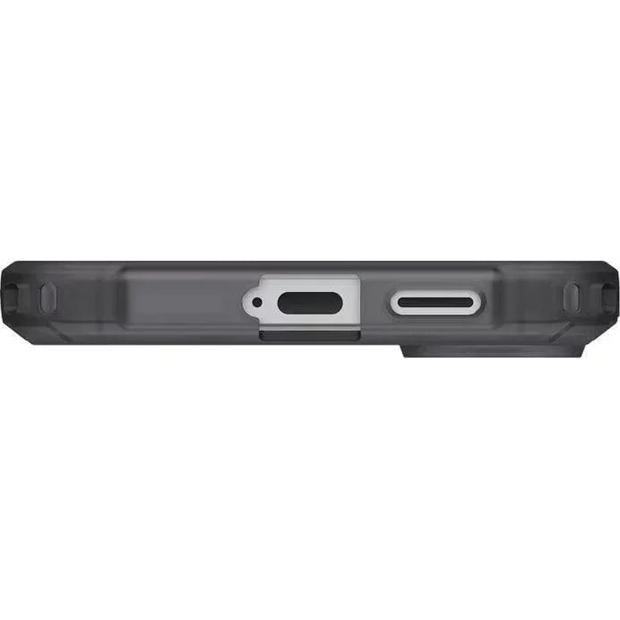 Czarny etui z portami USB-C i ładowarką dla smartfona