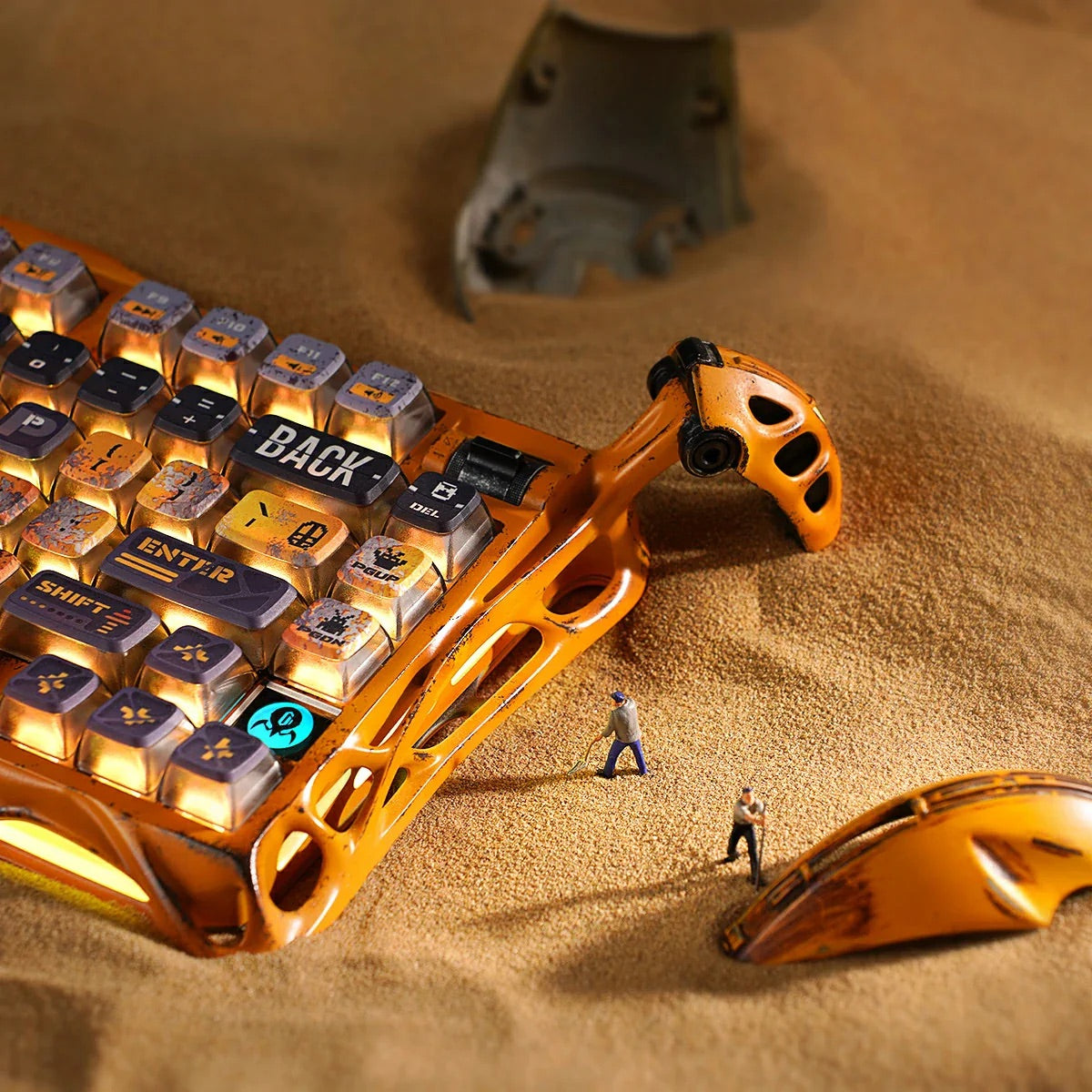 GravaStar - Mercury K1 Pro Special Edition Battle-Worn Yellow - Wireless Mechanical Keyboard