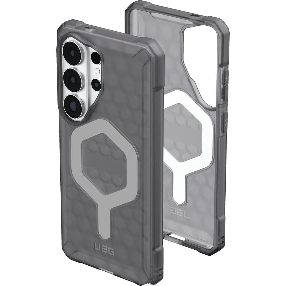 Przezroczyste etui UAG z magnesem na telefon z wieloma aparatami, idealne do Home Office