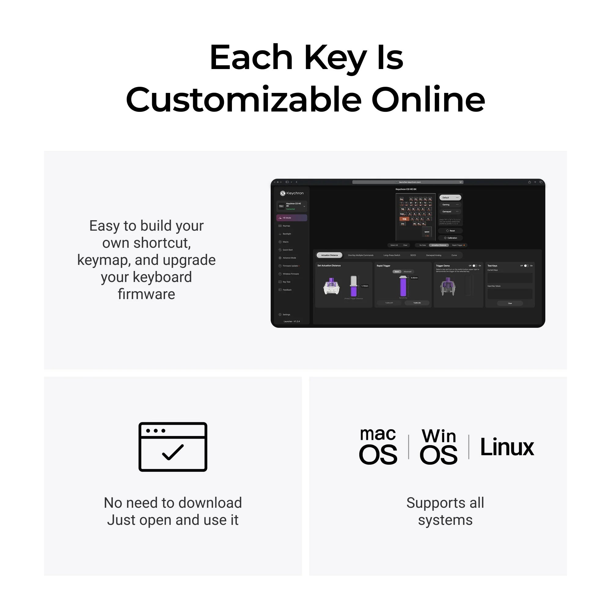 Keychron - C0 HE One Handed Magnetic Switch Gaming Keyboard