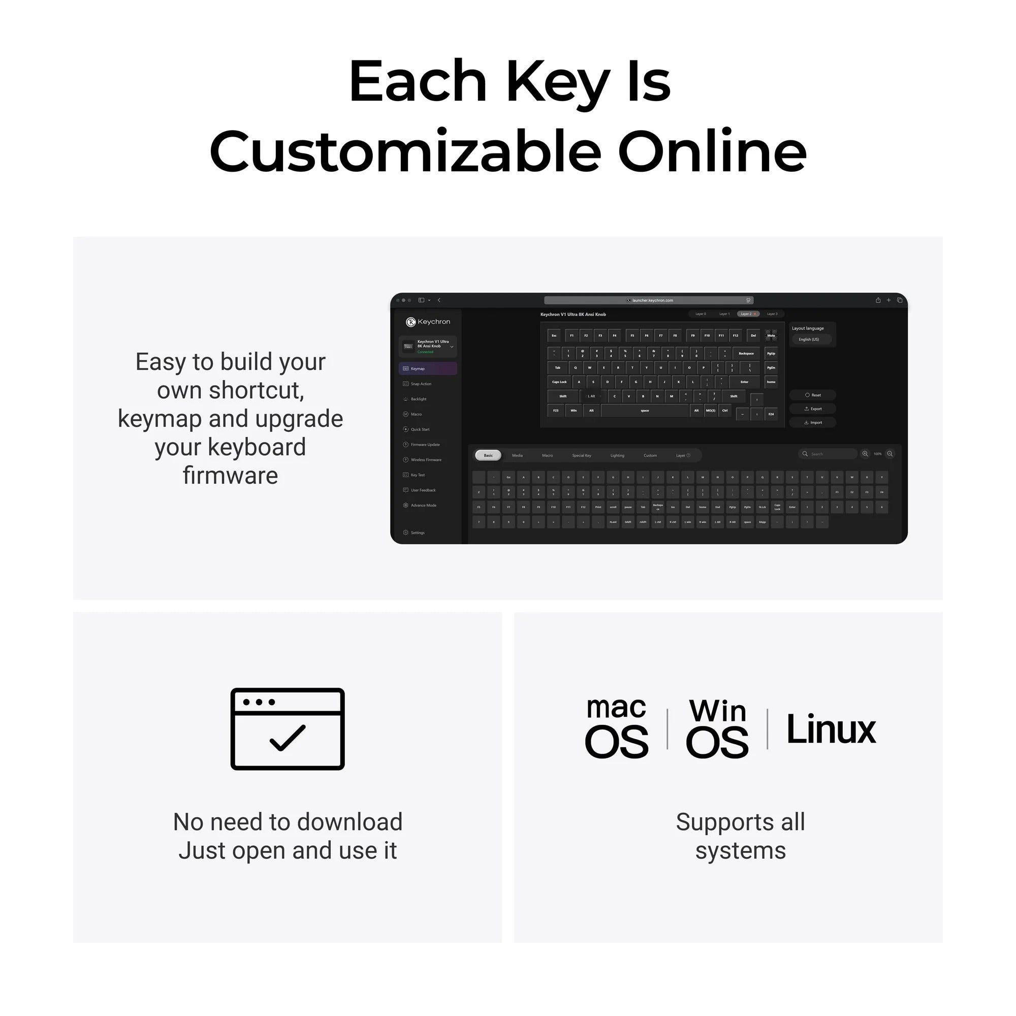 Keychron - V1 Ultra 8K Wireless Custom Mechanical Keyboard