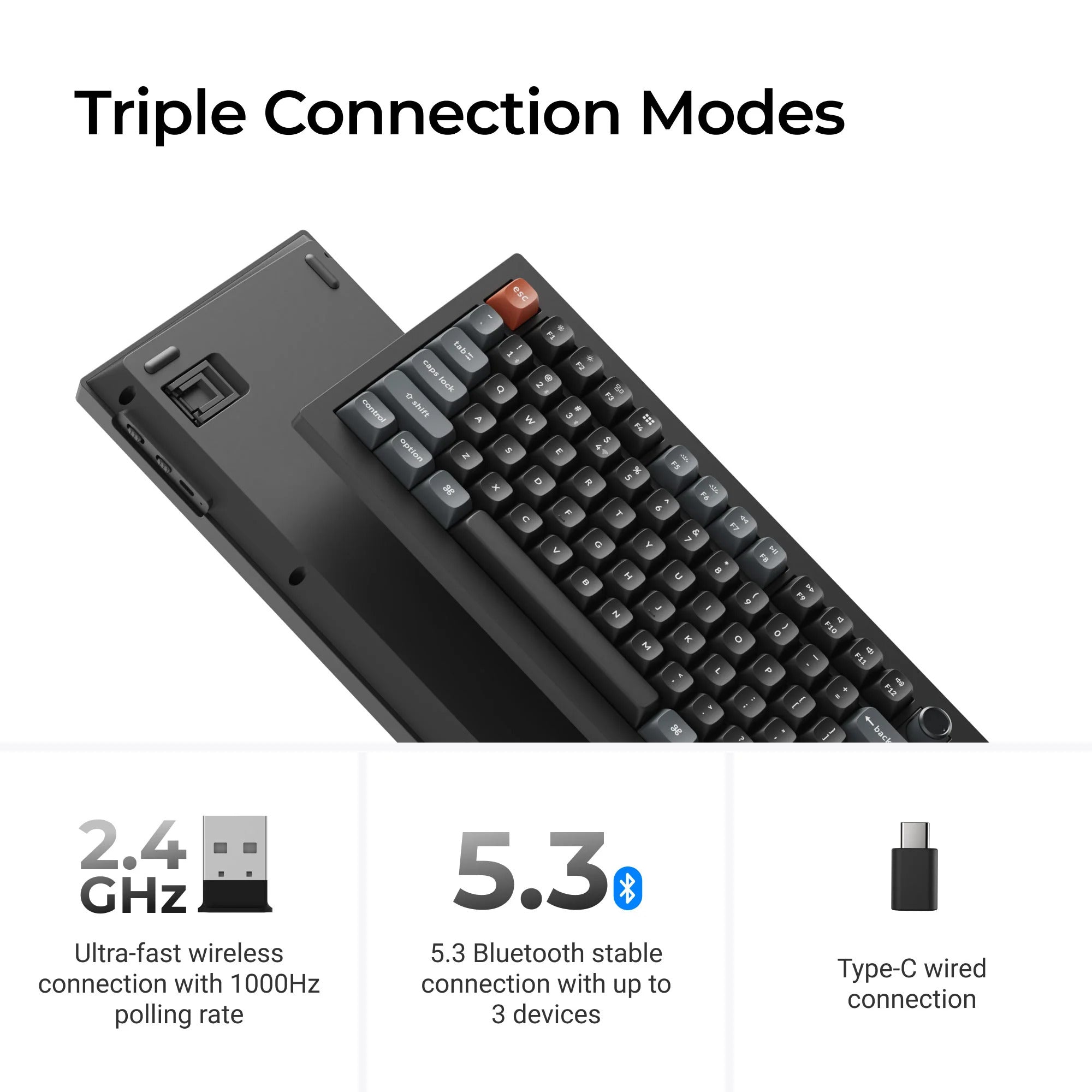 Keychron - V3 Ultra 8K Wireless Custom Mechanical Keyboard