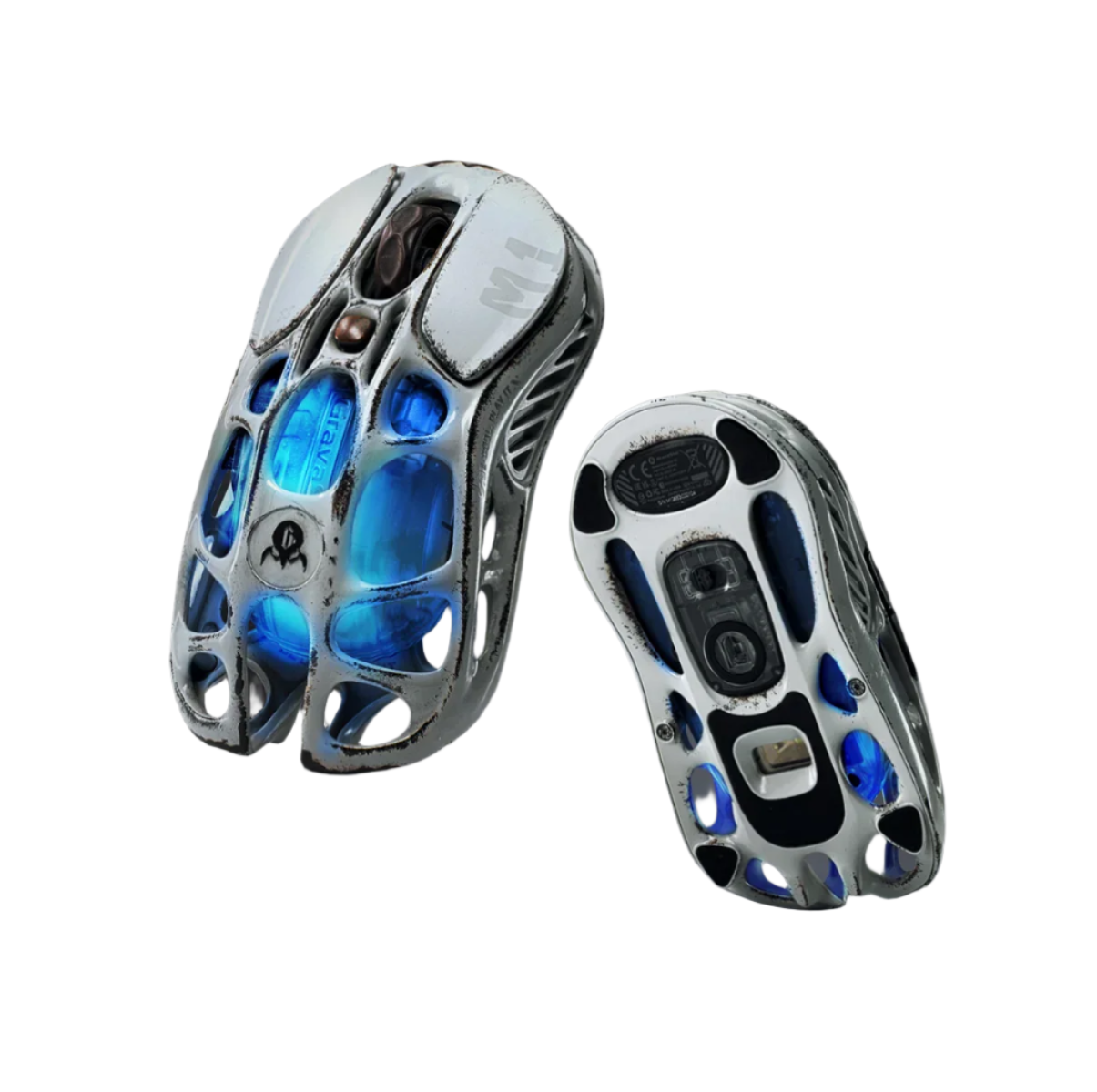 GravaStar - Mercury M1 Pro Battle Worn Edition-Silver Mist - Wireless Gaming Mouse