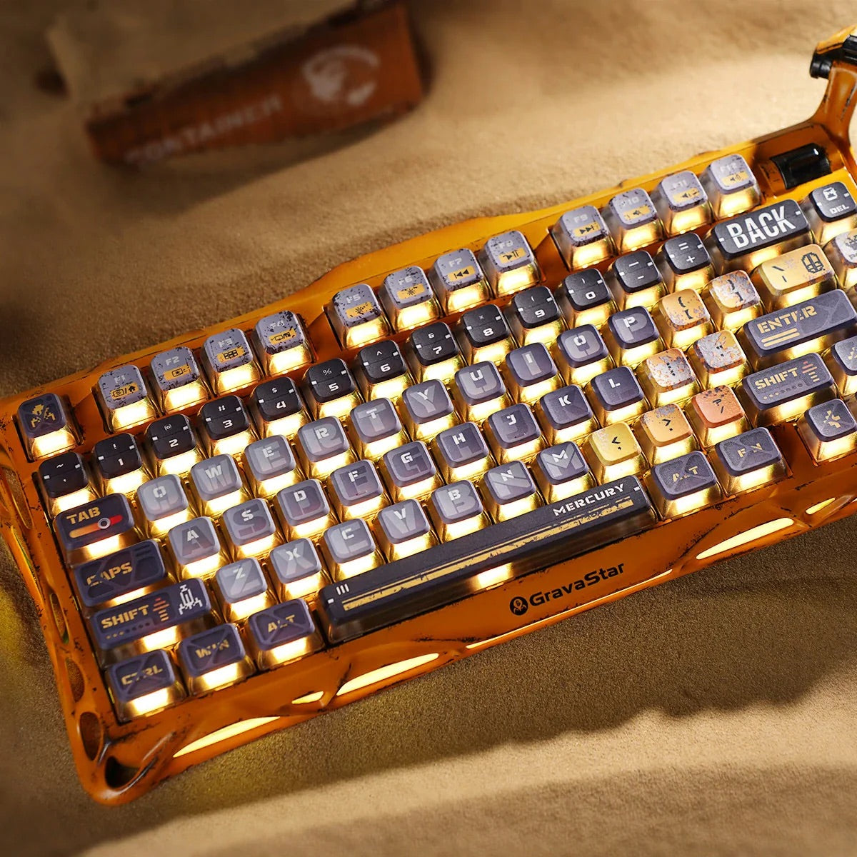 GravaStar - Mercury K1 Pro Special Edition Battle-Worn Yellow - Wireless Mechanical Keyboard