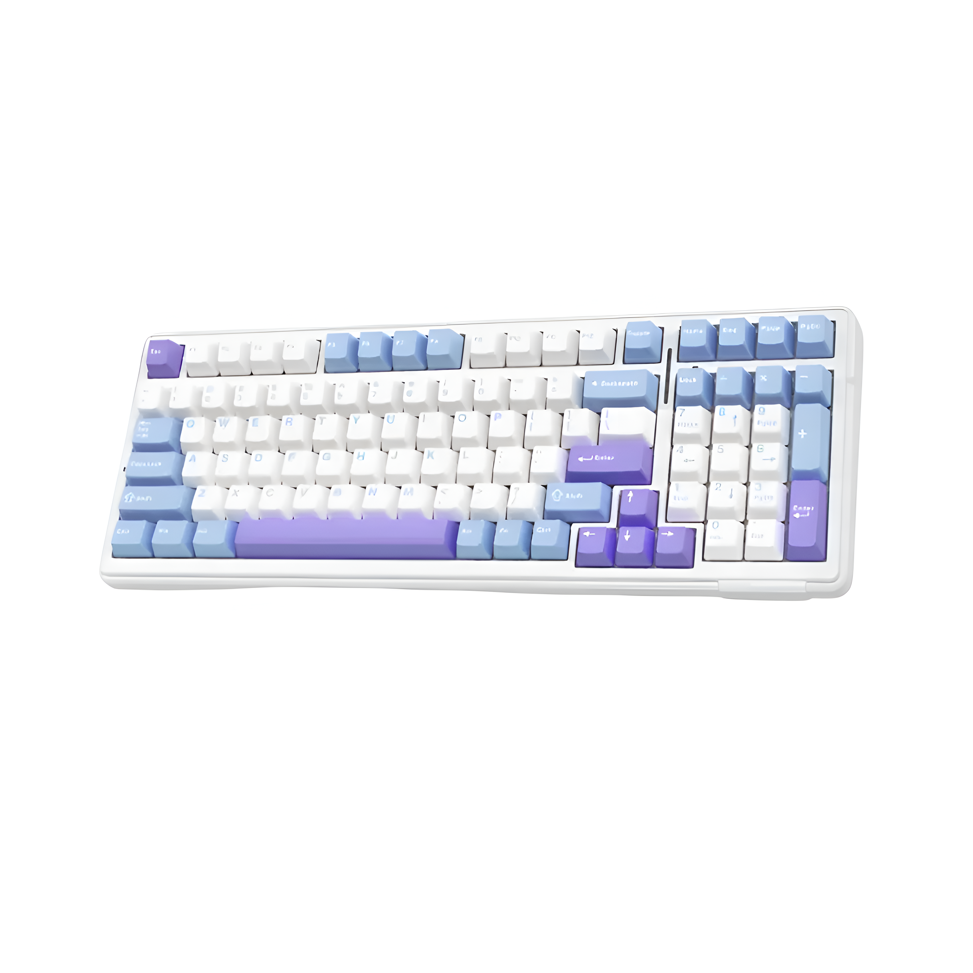 AULA - F99 Pro Wireless Mechanical Gaming Keyboard White-Blue-Purple