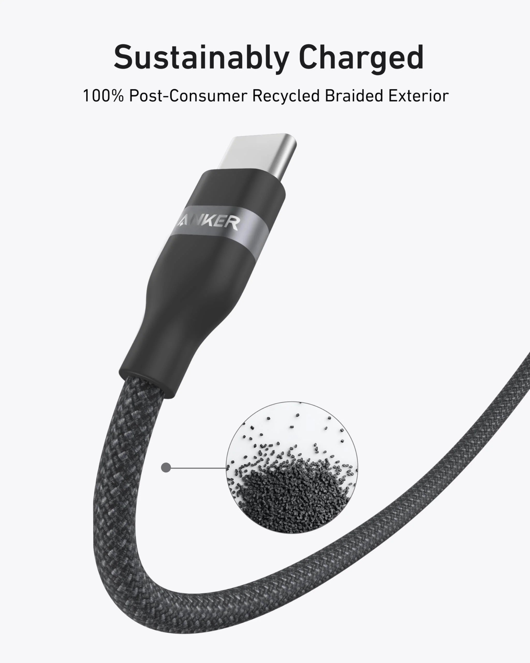 Anker - USB-C to USB-C Cable (240W, Upcycled-Braided)
