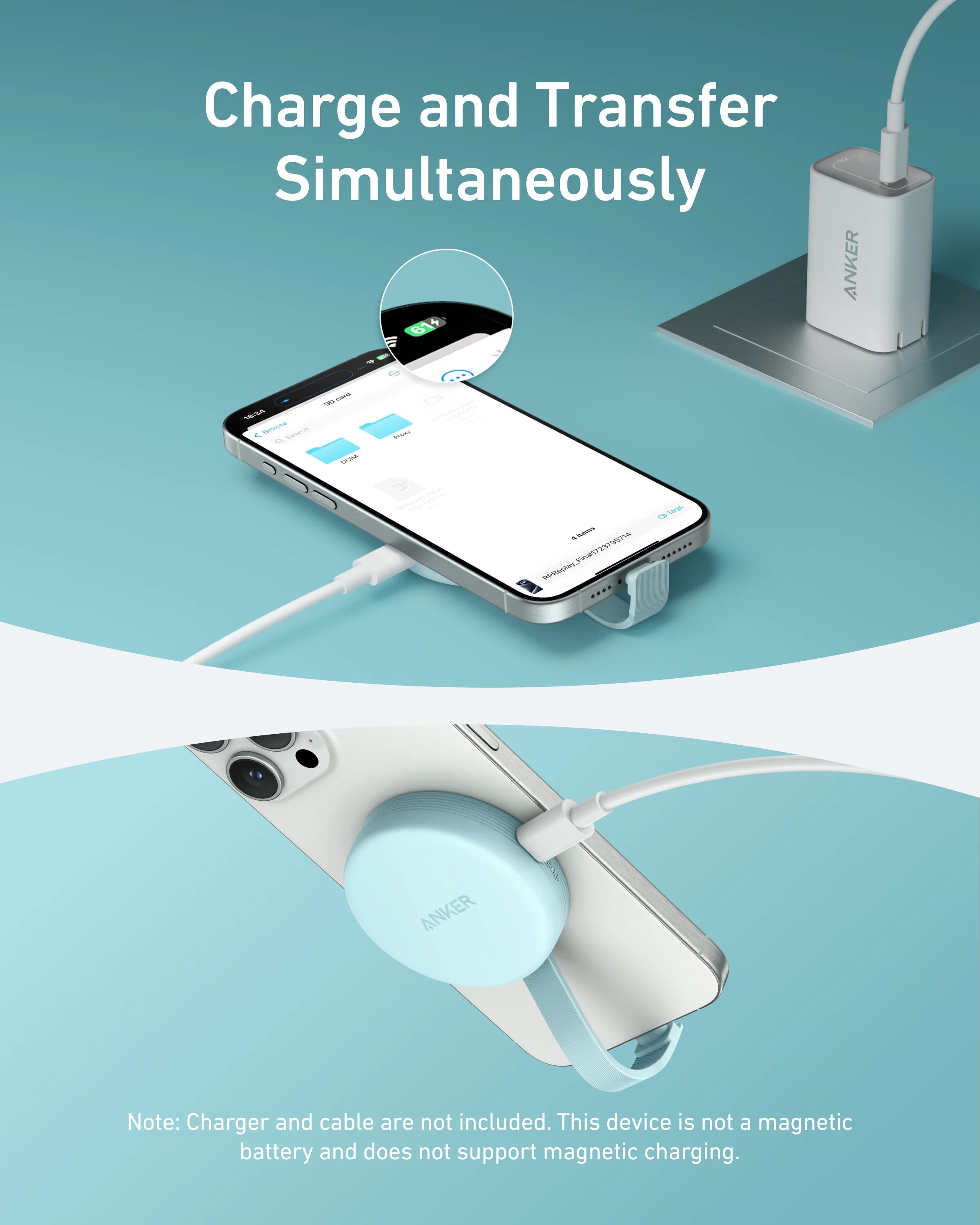 Anker - MagGo USB-C Adapter (3-in-1, 10Gbps, For iPhone)