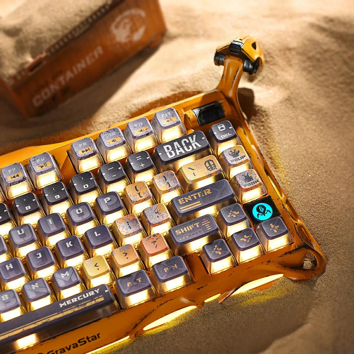 GravaStar - Mercury K1 Pro Special Edition Battle-Worn Yellow - Wireless Mechanical Keyboard
