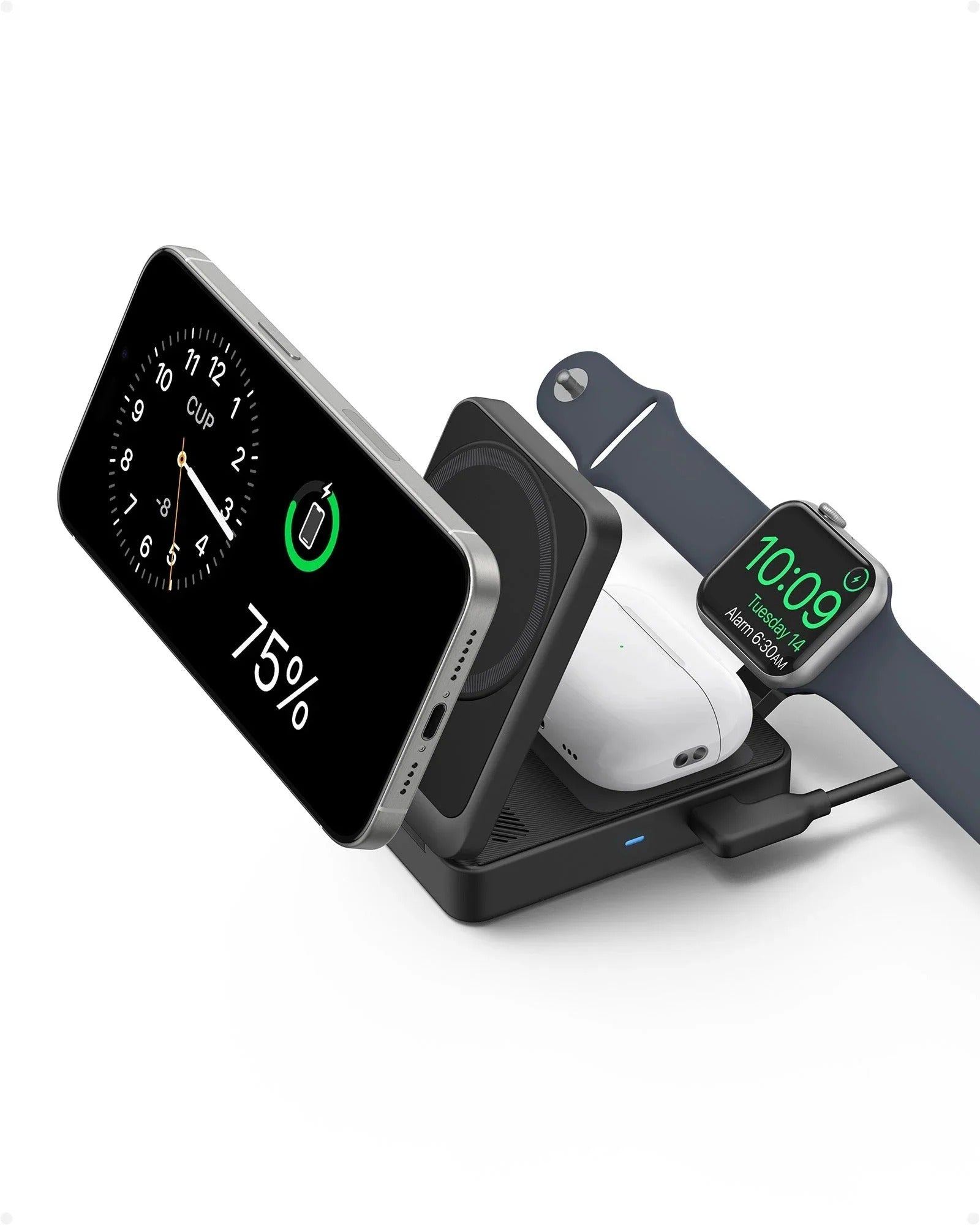 Anker - MagGo Wireless Charging Station (Foldable 3-in-1)