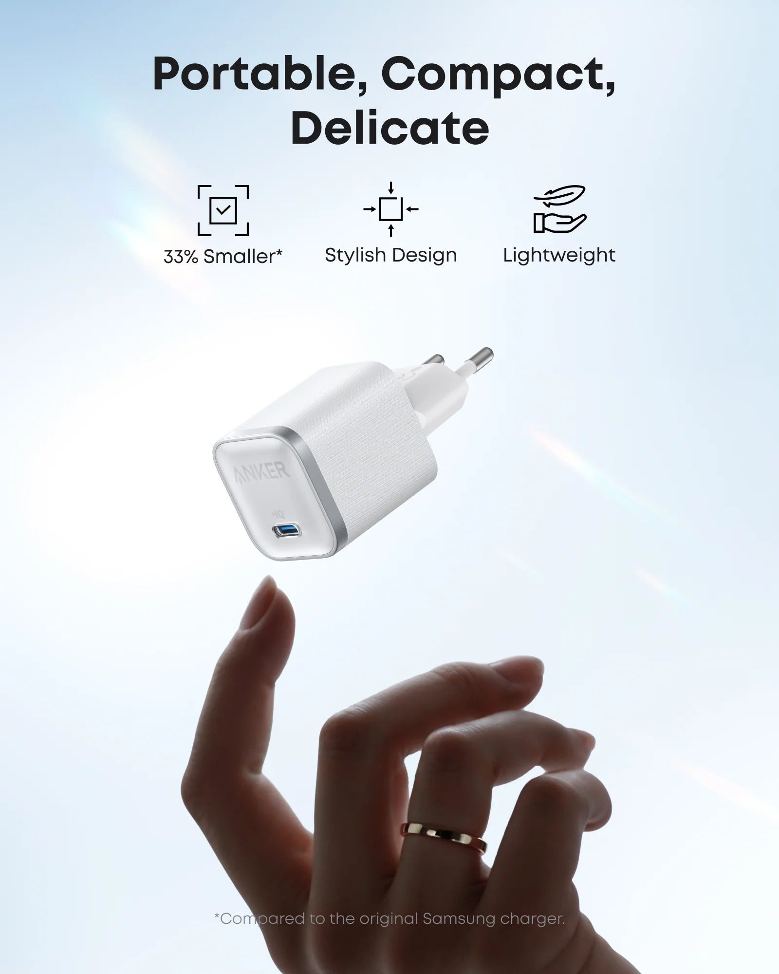 Anker - Nano Charger (45W) with USB-C to USB-C Cable