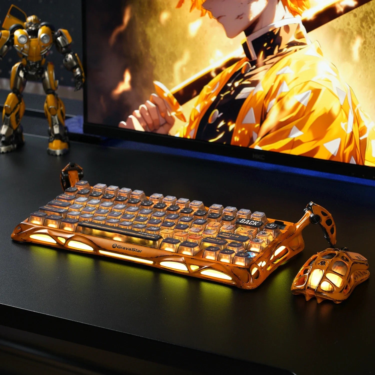 GravaStar - Mercury K1 Pro Special Edition Battle-Worn Yellow - Wireless Mechanical Keyboard