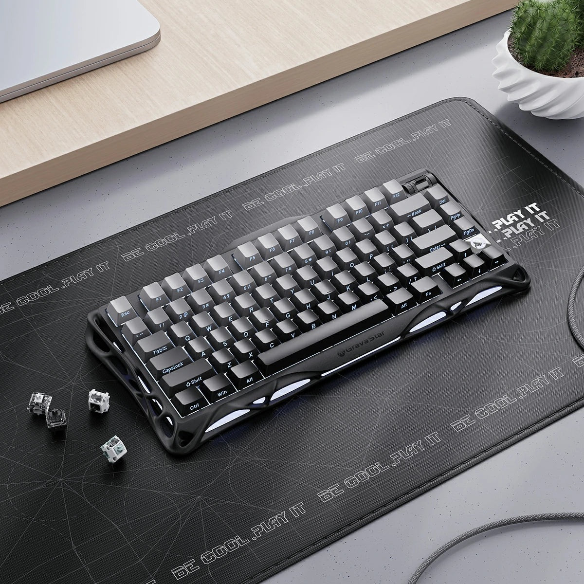 GravaStar - Mercury K1 Gradient Black - Wireless Mechanical Keyboard