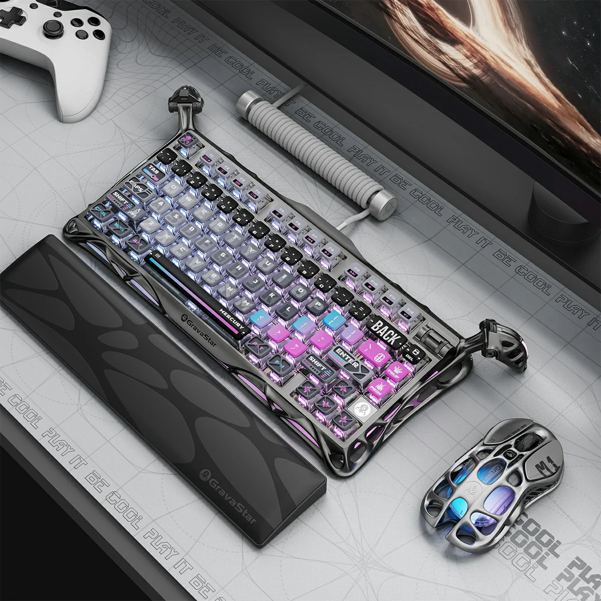 GravaStar - Mercury K1 Pro Special Edition Cyberpunk - Wireless Mechanical Keyboard