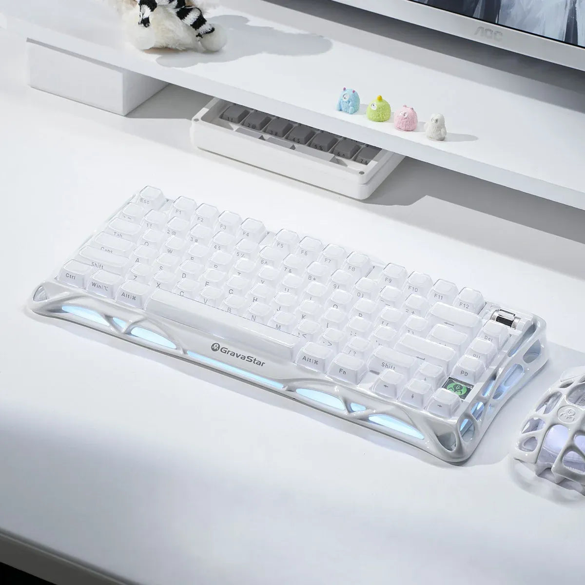 GravaStar - Mercury K1 Opaline White - Wireless Mechanical Keyboard Special Edition