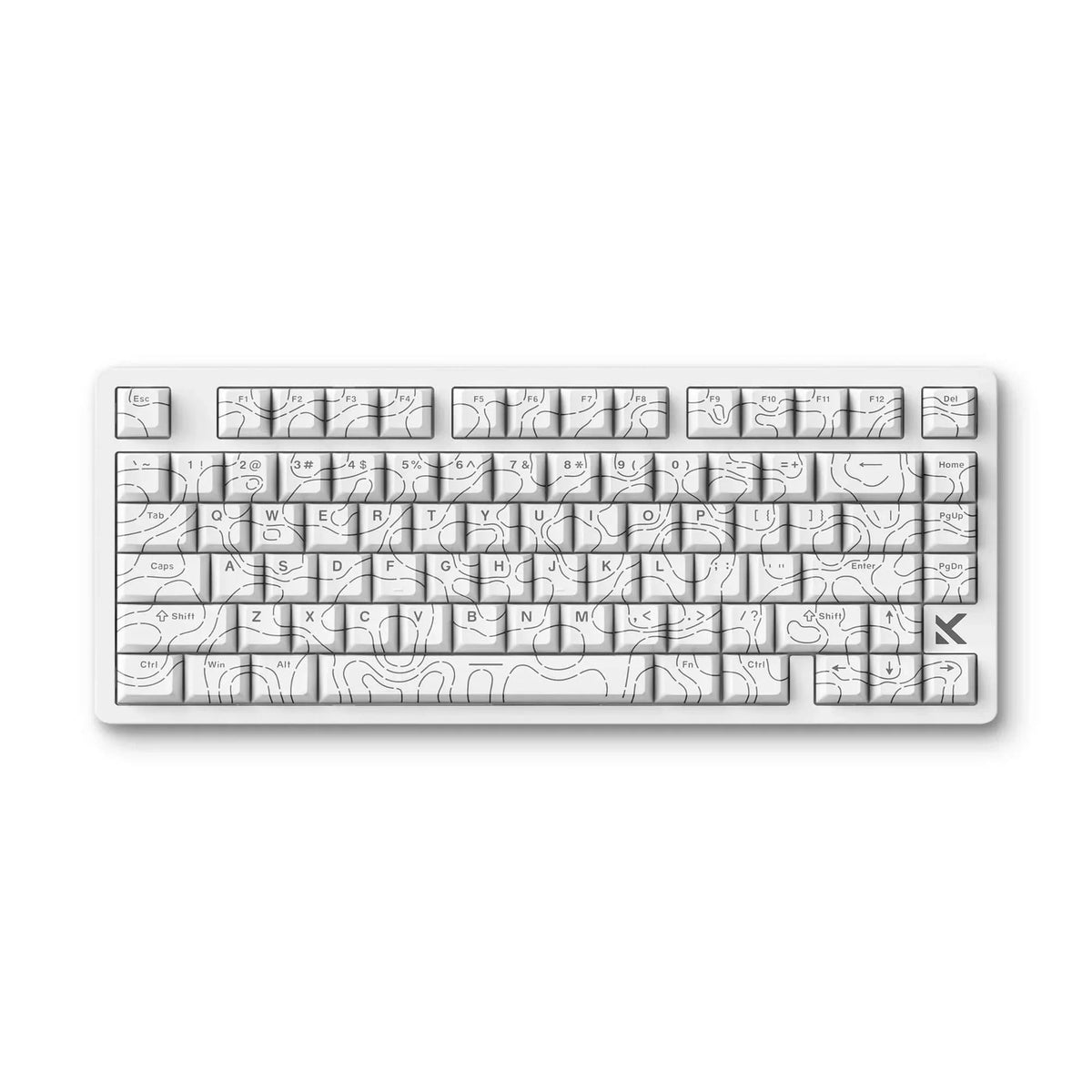 MCHOSE - Jet 75 HE Magnetic Gaming Keyboard White Topographic