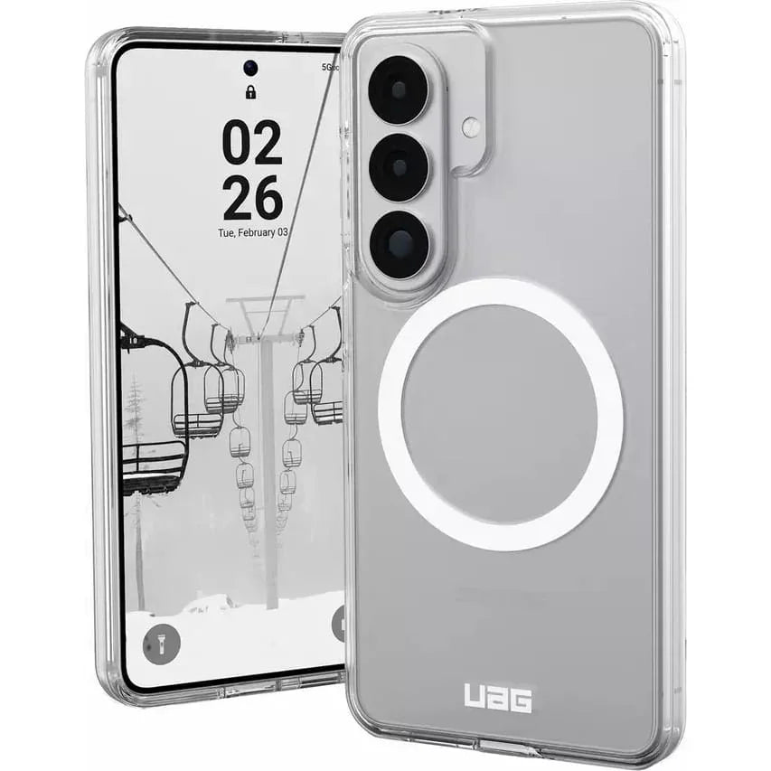 Przezroczyste etui UAG z MagSafe dla Samsunga, idealne do Home Office i biurowych akcesoriów