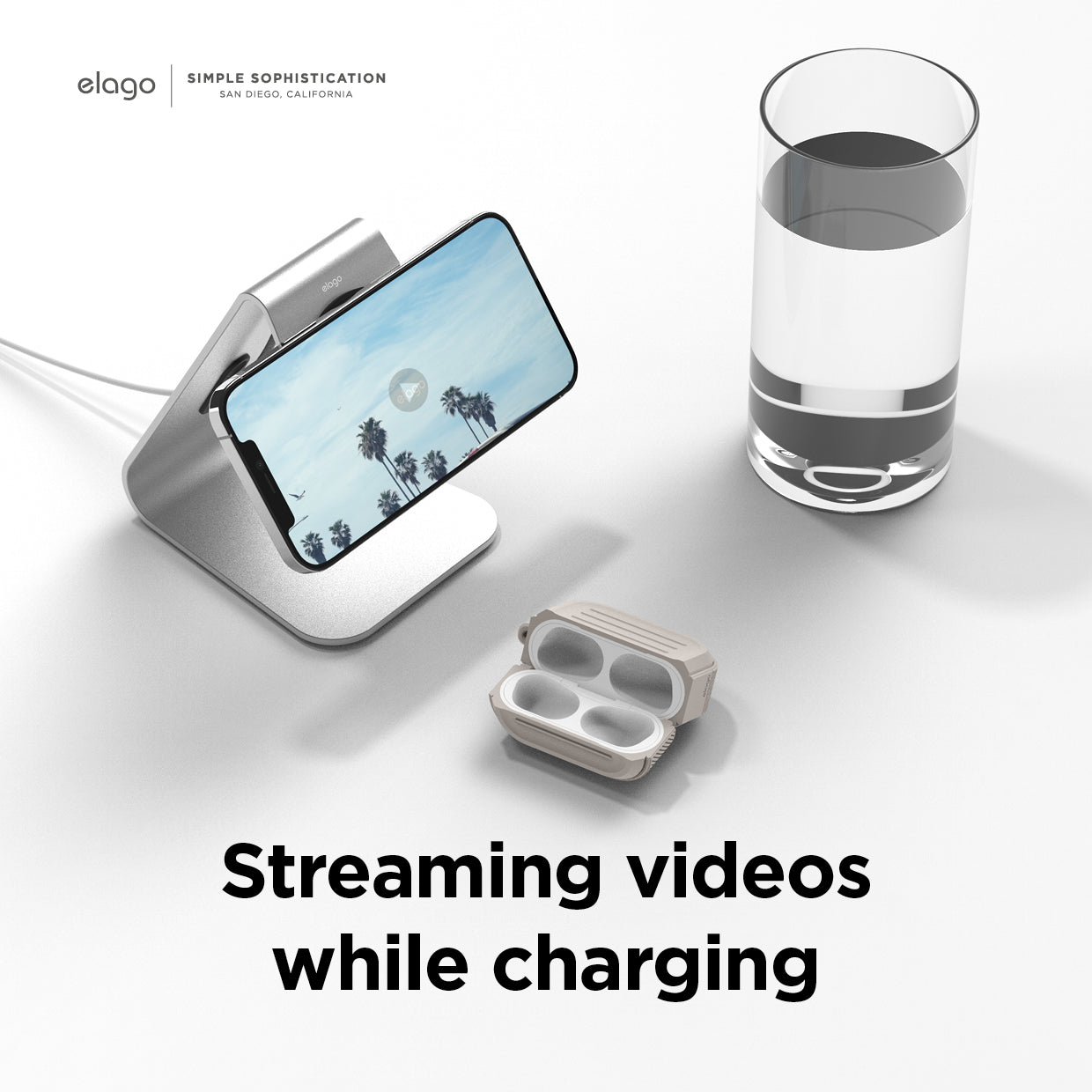 Elago - MS4 Aluminum Charging Stand - MagSafe