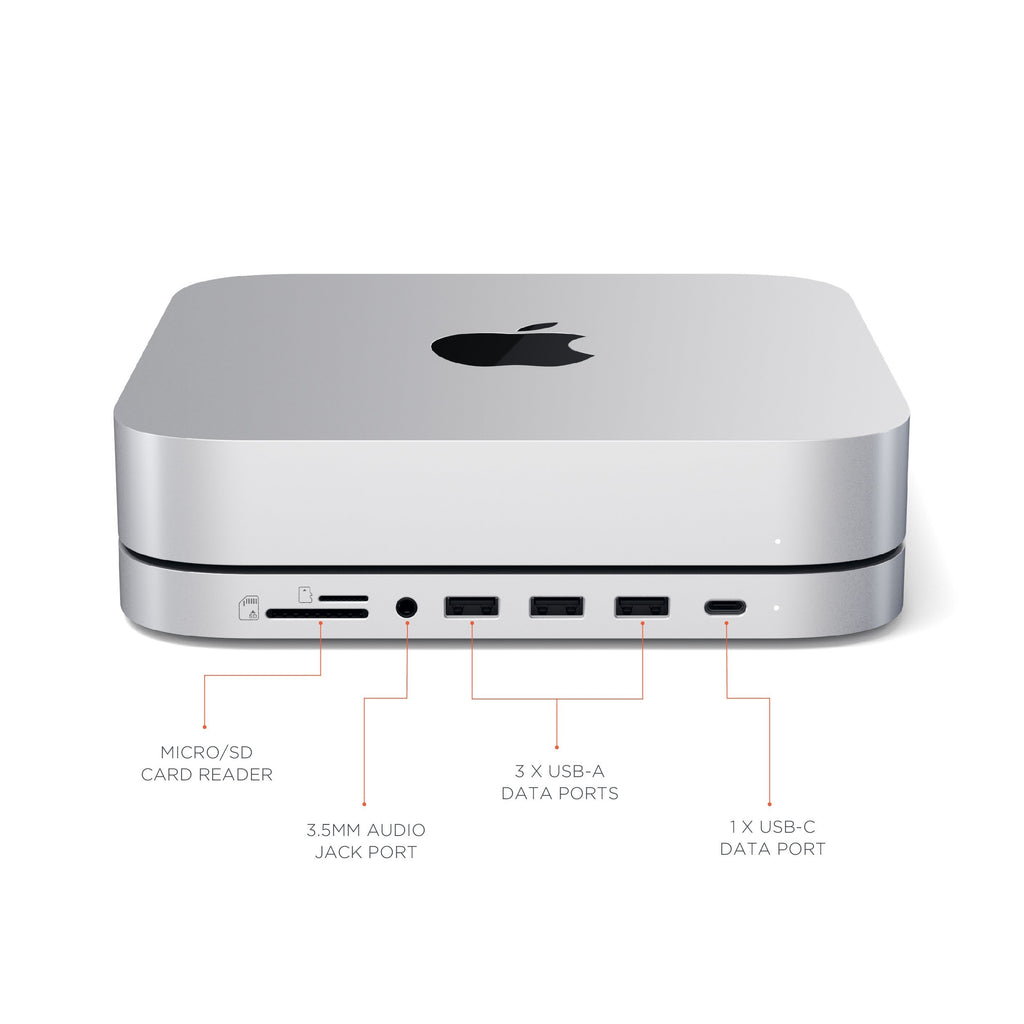 Satechi - Stand & Hub For Mac Mini With SSD Enclosure